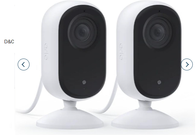 Arlo Essential 2K Indoor Wired Security Camera 2-Pack