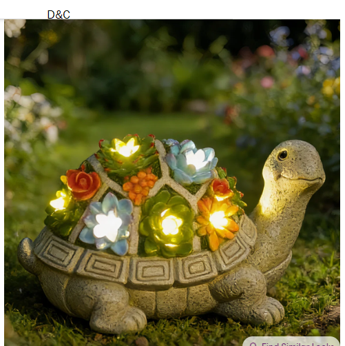 Katzir Solar Garden Outdoor Statues Turtle-Lawn Decor Patio, Yard Ornament – Gifts for Housewarming