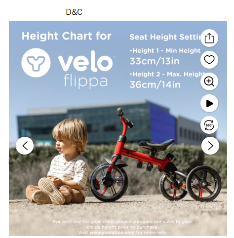 Yvolution Velo Flippa 4-in-1 Tricycle to Balance Bike 2-5 Years (Green) Unisex