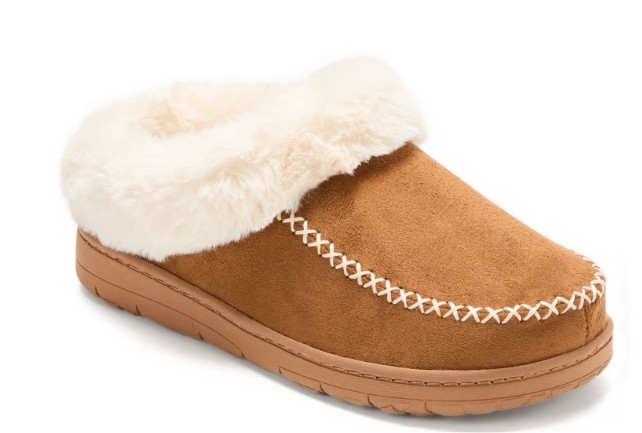 Dearfoams Cozy Comfort Women’s Moc Toe Clog Slippers