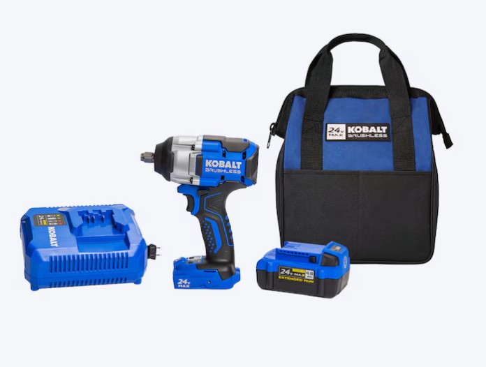 Kobalt 24-volt Variable Speed Brushless 1/2-in Drive Cordless Impact Wrench (Battery Included and Charger Included)