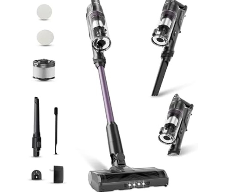 Candy Cordless Vacuum Cleaner, 45Mins Vacuum Cleaners for Home, Stick Vacuum, Strong Suction, Removeable Battery, Anti-Tangle, One Click Clean, Lightweight Handheld