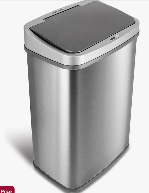 Nine Stars 13.2 Gallon Stainless Steel Motion Sensor Trash Can