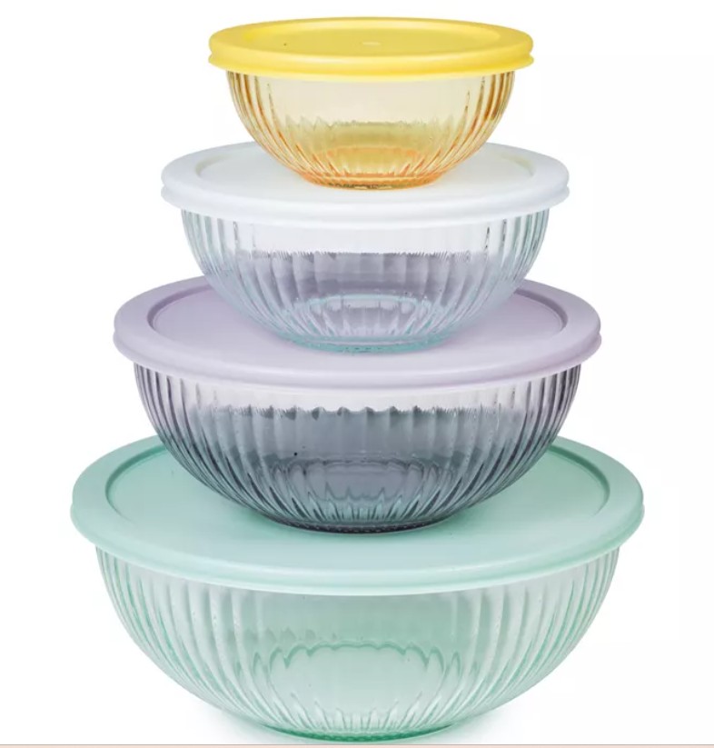 Kitchen 4-Pc. Glass Mixing Bowl Set