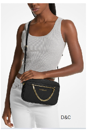 Michael Kors Outlet Jet Set Large Saffiano Leather Crossbody Bag