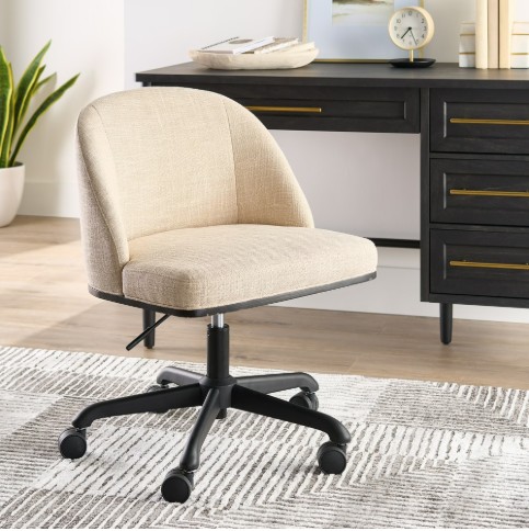 Better Homes & Gardens Oaklee Office Chair, Cream and Charcoal Finish