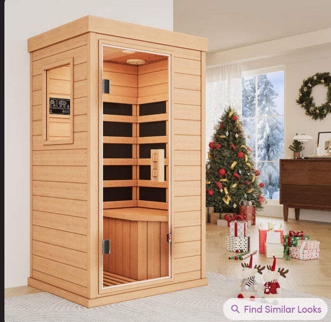 Mini Sauna, Low Emf Far Infrared Sauna, Home Spa Sauna With Bluetooth Speakers