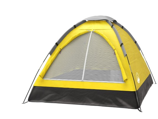 2-Person Dome Tent- Rain Fly & Carry Bag- Easy Set Up-Great for Camping Backpacking Hiking & Outdoor Music Festivals by Wakeman Outdoors (Yellow)