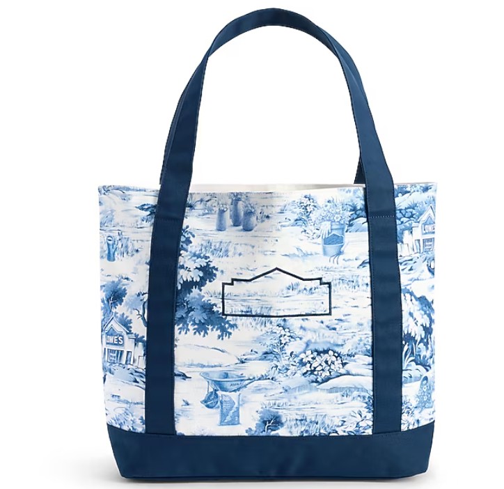 Lowe’s Blue Toile Canvas Tote Bag