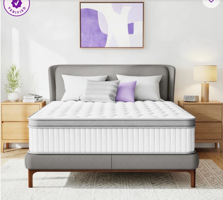 Sleep by Wayfair™ 10″/12″/14″ Plush Cooling Gel Hybrid Mattress