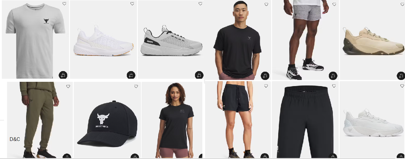 Under Armour Project Rock & Curry items Extra 50% off