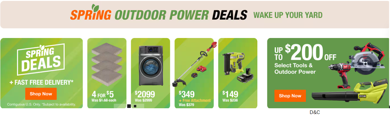 HOME DEPOT Spring Sale is Live Lot of black Friday Prices are back