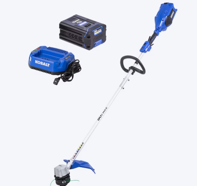 Kobalt 80-volt 16-in Straight Shaft Battery String Trimmer 2.5 Ah (Battery Included) (Charger Included)