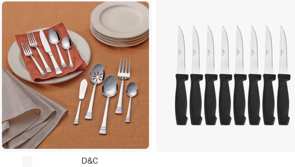 Pfaltzgraff Sapphire Bay 53-Piece Stainless Steel Flatware Set, Service for 8