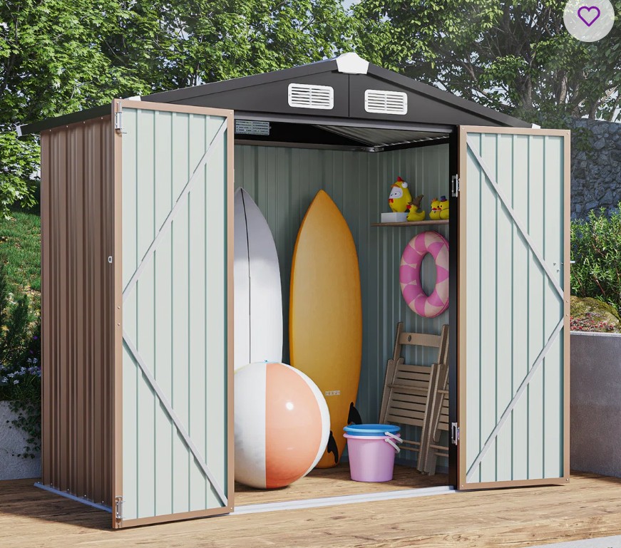 6.0 ft. W x 4 ft. D Metal Storage Shed