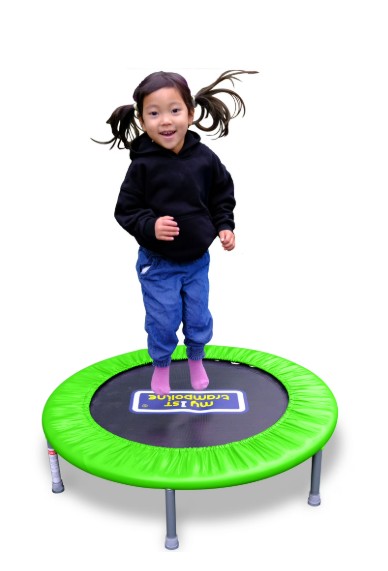 Sportspower My 1st Trampoline 36″ Indoor/Outdoor Mini Rebounder Trampoline with No-Gap Padded Cover, for Toddlers & Kids Aged 3 to 10, Max Weight Capacity 220 LBS – GREEN