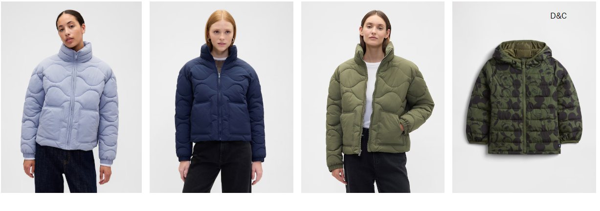 GAP puffer jacket sale Extra 60% off in cart