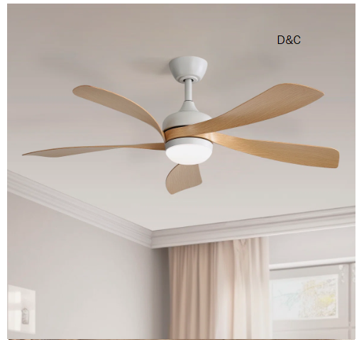 Damecia 52” Modern Ceiling Fan with LED Light and Remote Control