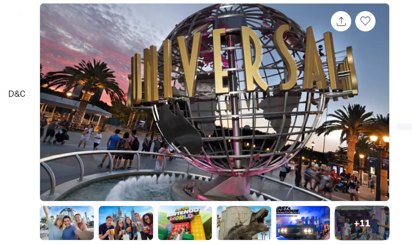 Universal Studios Hollywood Buy 1 day Get 2nd day free