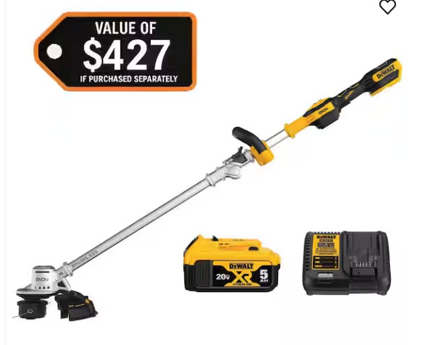 20V MAX 14 in. Brushless Cordless Battery Powered Foldable String Trimmer Kit with (1) 5 Ah Battery & Charger