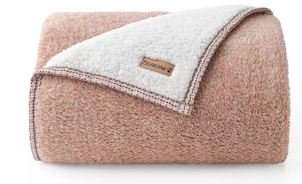 Bearpaw Ashford Melange Sherpa Throw Blanket