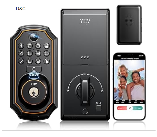 Smart Door Lock w/ Camera & Fingerprint