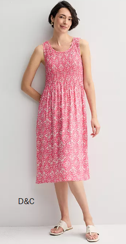 Women’s Croft & Barrow® Smocked Midi Dress