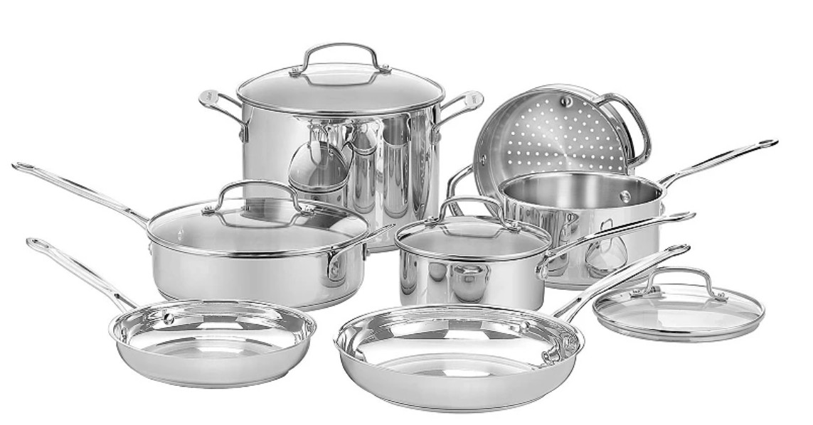 Cuisinart® Chef’s Classic 11-Piece Stainless Steel Cookware Set