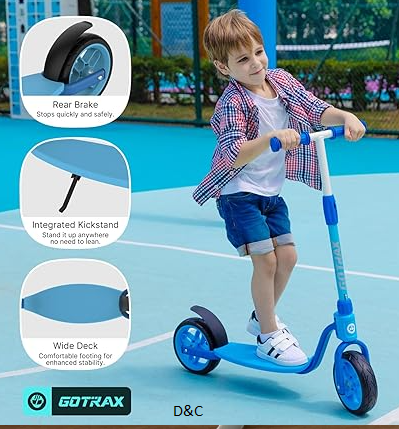 Gotrax KS8 Kick Scooter for Kids 5+, Large 8″ Wheels and Height Adjustable Handlebar