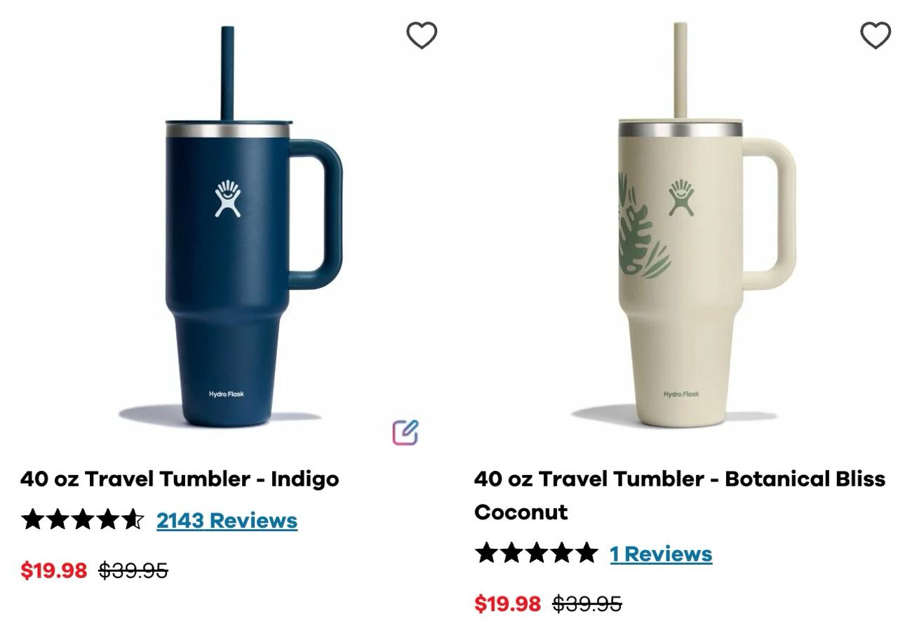 Hydroflasks on sale