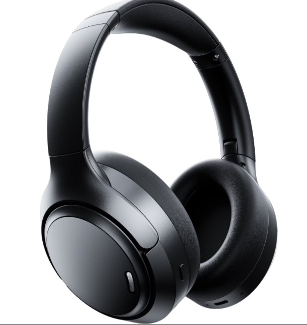 Hybrid Active Noise Cancelling Headphones Wireless Bluetooth Over Ear – 50dB ANC, 120H Playback, 6-MIC ENC Clear Calls, Hi-Res 360° Spatial Audio, Foldable Comfort for Travel Office