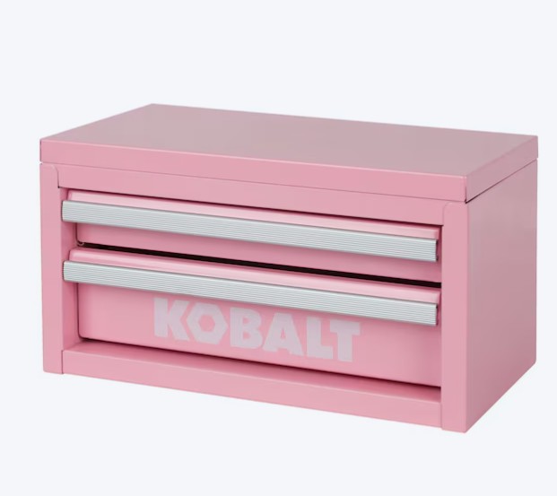 Kobalt Portable Mini Toolbox 10.83-in W x 5.91-in H x 5.91-in D 2 -Drawer Pink Steel Tool Box