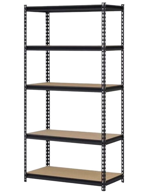 Muscle Rack 5-Shelf Steel Storage Shelf Unit, Black, 4000 lbs Capacity