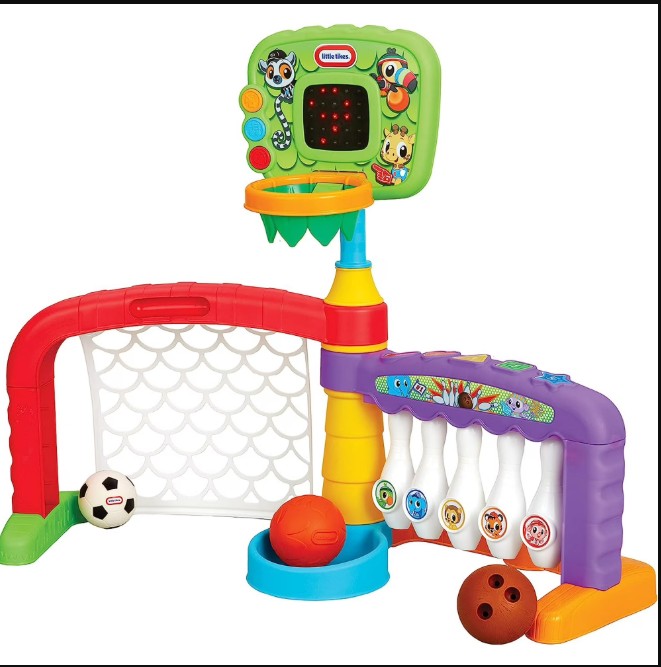 Little Tikes 3 in 1 Sports Zone – Basketball, Soccer Bowling for Toddlers