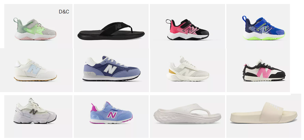 New Balance shoes As low as $10 in cart.