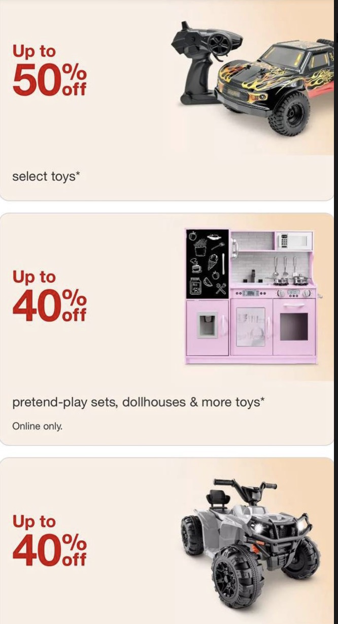 Lots of toys up to 50% off at Target, Hurry up!