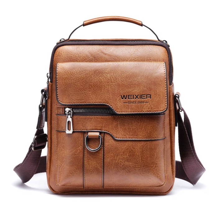 Storage Crossbody Bag Men’s Shoulder Bag Vintage Leather Vertical Hand Business Men’s Casual Leather Bag Satchel Bag For Men Gift For Father /Anniversary, Storage Containers for Home