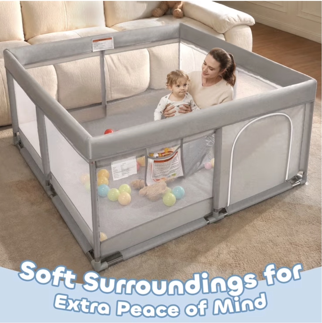Babyeap Baby Playpen Large Play Yard Fence
