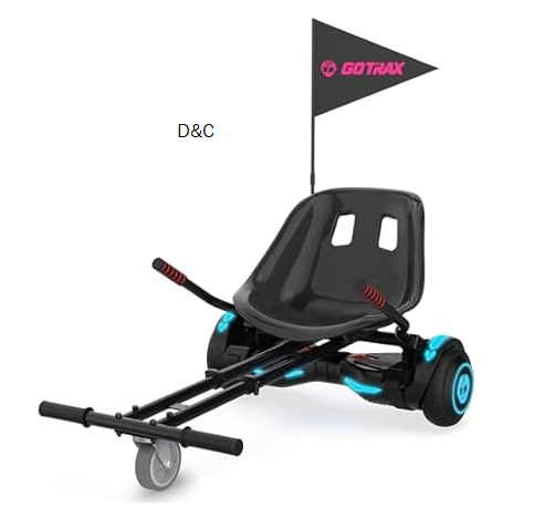 Gotrax Hoverfly Kart Attachment for 6.5″-10″ Hoverboards – Adjustable Frame and Handlebar Control