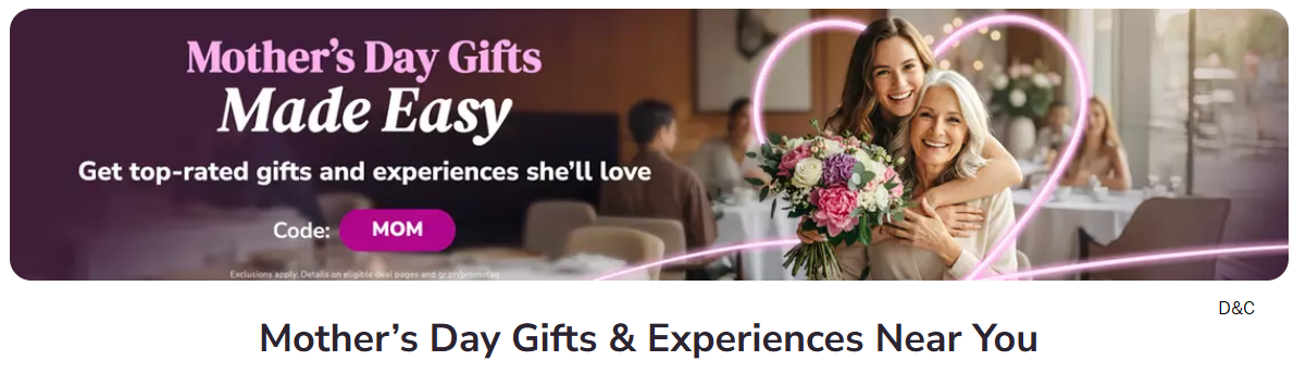 Mother’s Day Gifts & Experiences Near You