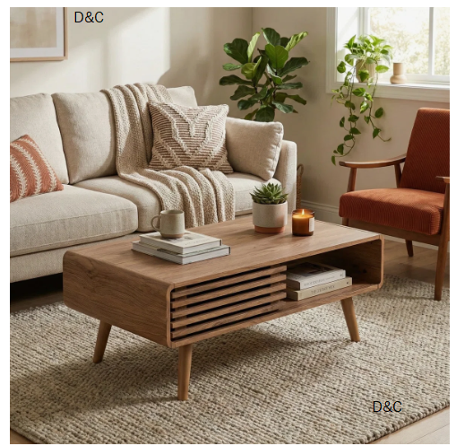 Bria 4-Leg Coffee Table with Storage