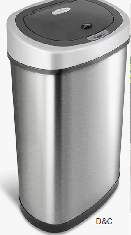 Nine Stars 13.2 Gallon Stainless Steel Motion Sensor Trash Can