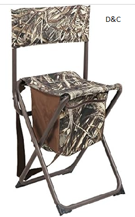 PORTAL Folding Seat, Lightweight Backrest Stool Hunting Fishing Chair with Storage Pocket for Camping