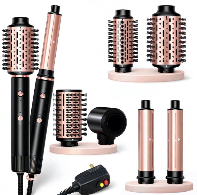 NICEBAY Hair Dryer Brush, Hot Air Brush with 110000RPM Brushless Motor, Blowout Dryer Brush 1300W,Hair Curling Iron