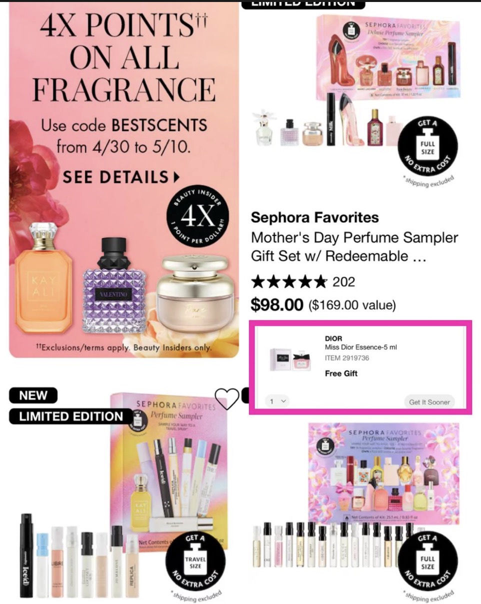 Sephora! Free mini Dior with $40 purchase