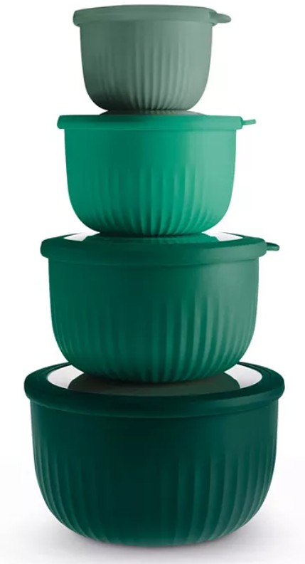 8 Piece Round Nesting Bowl Set with Lids