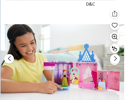 Disney Frozen Storytime Stackers Playset, Anna’s Arendelle Castle Dollhouse with Small Doll