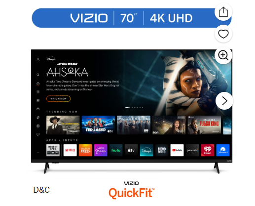 VIZIO 70” Class 4K UHD LED HDR Smart TV (V4K70M-08)