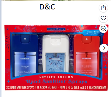 Scent Theory Limited Edition Americana Hand Sanitizer Spray Gift Set, 3 Piece