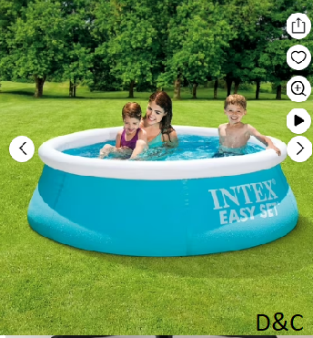 Intex Easy Set 6′ x 20″ Inflatable Portable Above Ground Outdoor Kids Pool